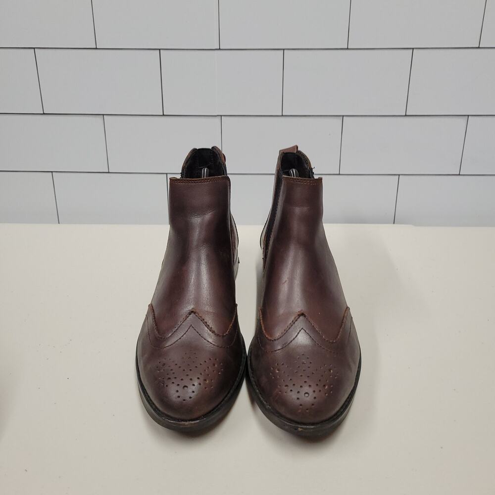 Sperry Top-Sider Womens 9 Brown Leather Chelsea Ankle Boots Brogue Wingtip - Picture 2 of 10
